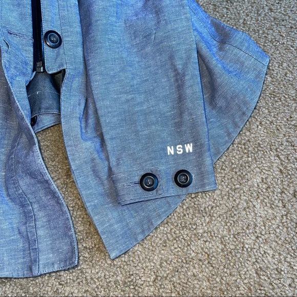 Nike Women’s NSW 3L Chambray Jacket Sz L In Midnight Navy/Reflective Silver - Picture 10 of 13